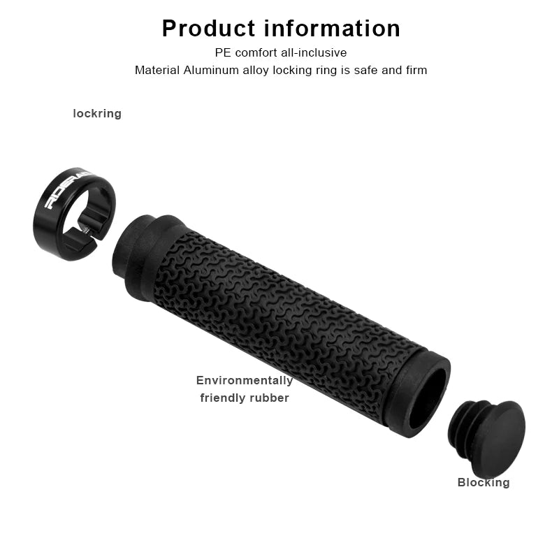 MTB Fahrradgriffe Lock-On – Rutschfeste Lenkergriffe aus Gummi – 22,2 mm