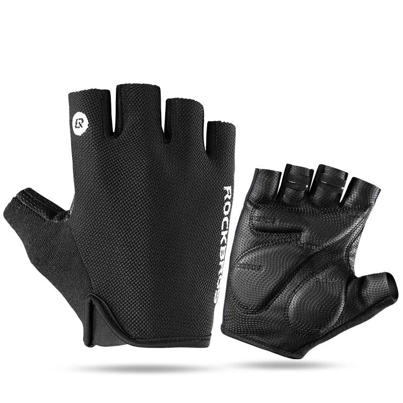 ROCKBROS Fahrradhandschuhe – Halbfinger, atmungsaktiv & stoßabsorbierend