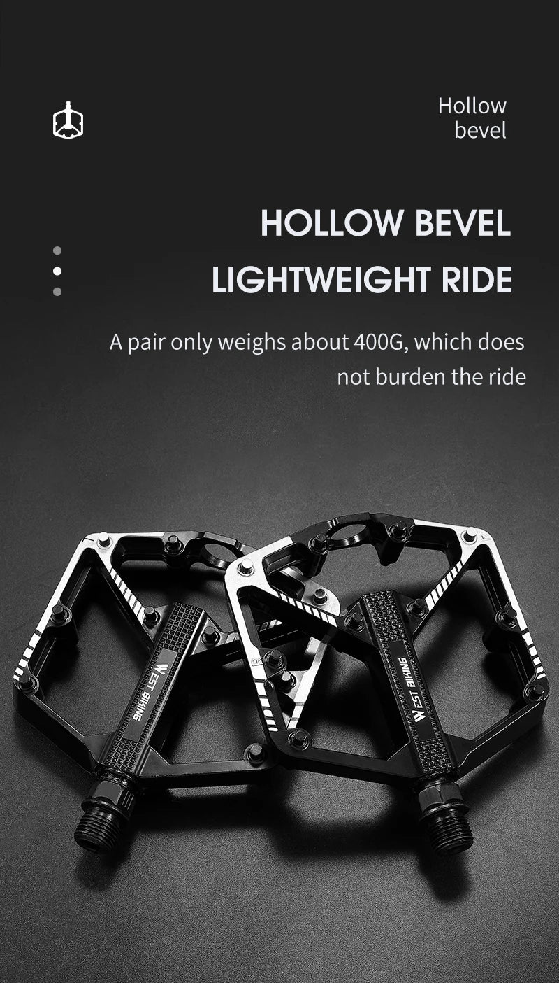 WEST BIKING Premium Aluminium-Pedale – Rutschfest für MTB, Trekking- & E-Bikes