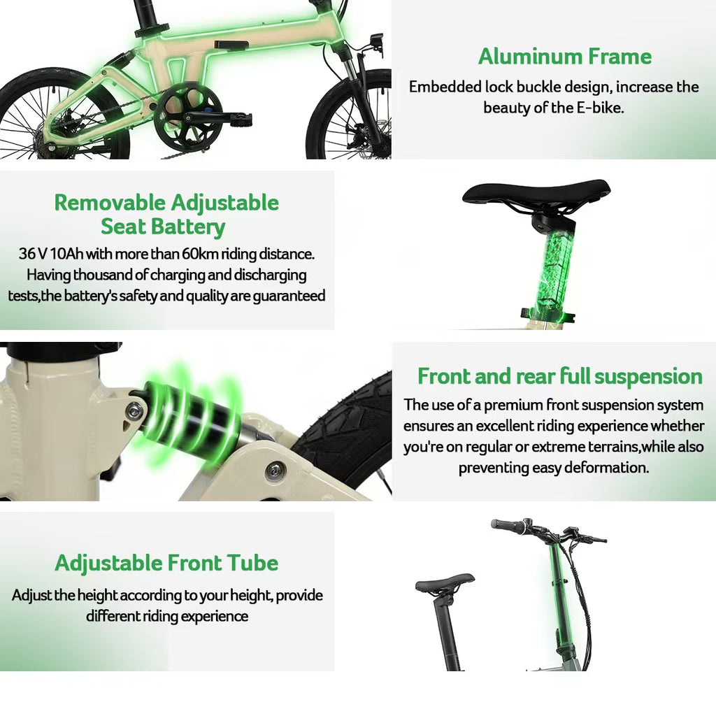 Yangor Y19 Falt-E-Bike – 250W | 48V 15Ah | 20×4,0"