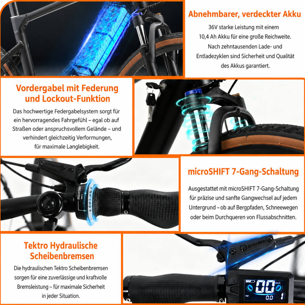 Yangor H700 E-Bike – 250W | Bis zu 100 km Reichweite