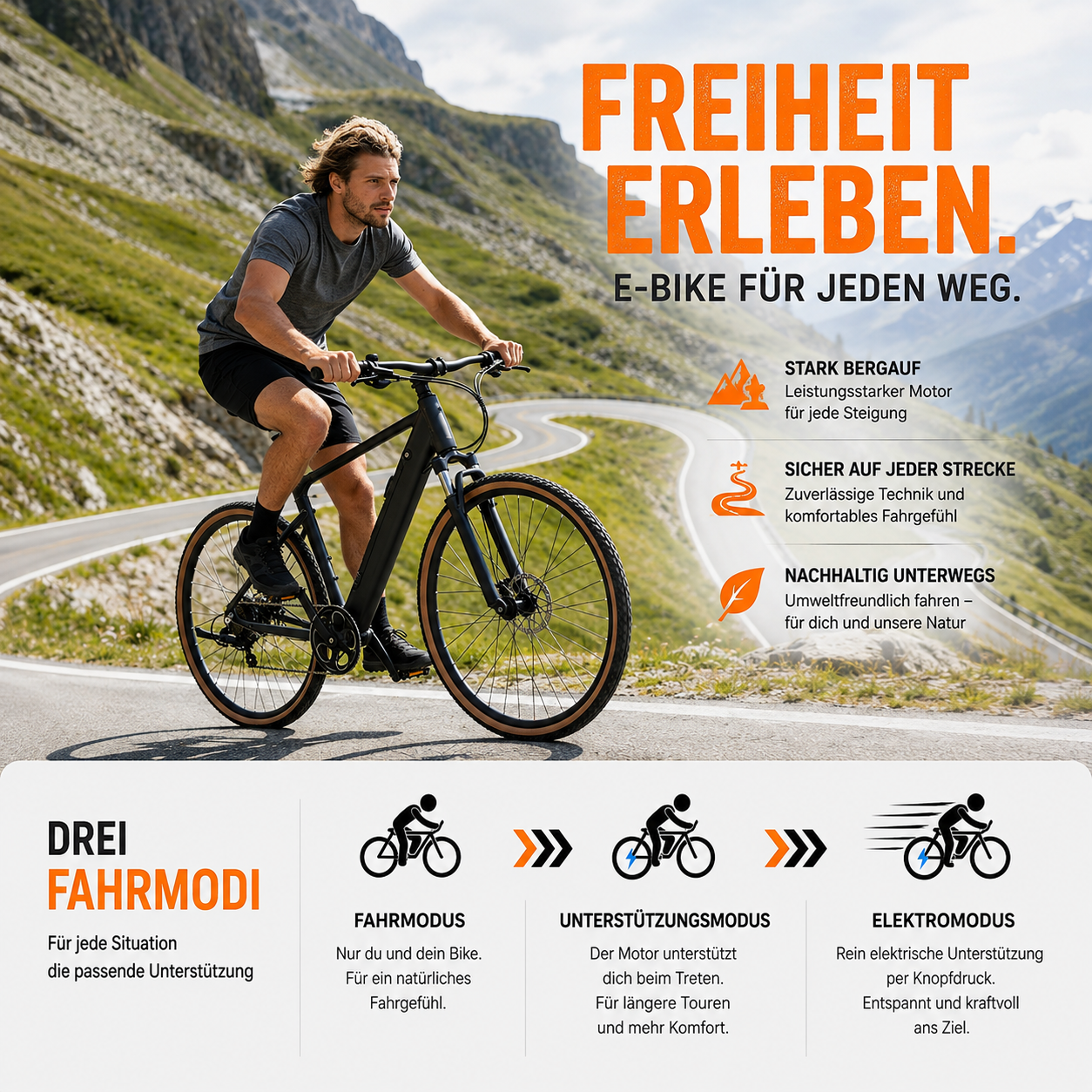 Yangor H700 E-Bike – 250W | Bis zu 100 km Reichweite