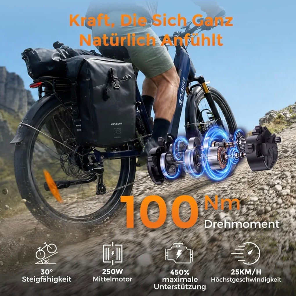 ENGWE E26 3.0 Pro – E-SUV E-Bike mit 100 Nm Mittelmotor, Vollfederung & 135 km Reichweite